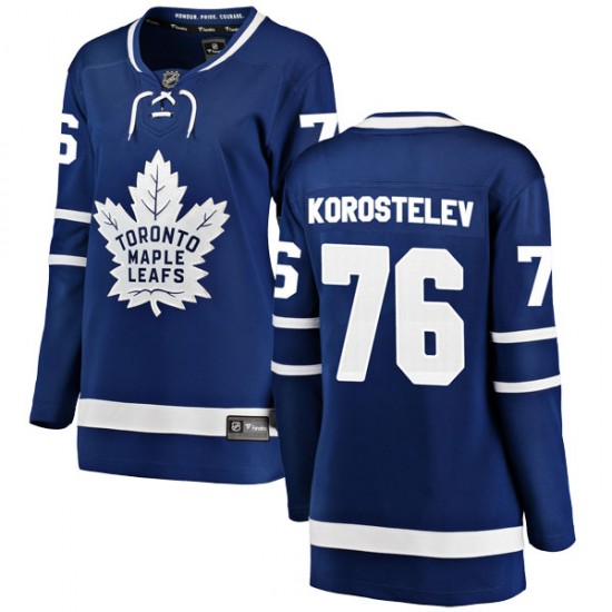 Fanatics Branded Nikita Korostelev Toronto Maple Leafs Women's Breakaway Home Jersey - Blue