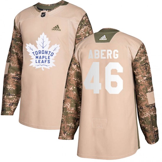 Adidas Pontus Aberg Toronto Maple Leafs Youth Authentic Veterans Day Practice Jersey - Camo