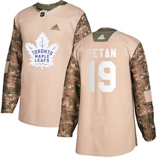 Adidas Nic Petan Toronto Maple Leafs Youth Authentic Veterans Day Practice Jersey - Camo