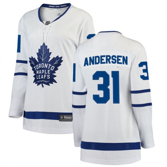 Fanatics Branded Frederik Andersen Toronto Maple Leafs Women's Breakaway Away Jersey - White