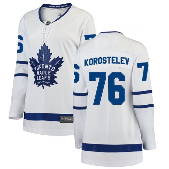 Fanatics Branded Nikita Korostelev Toronto Maple Leafs Women's Breakaway Away Jersey - White