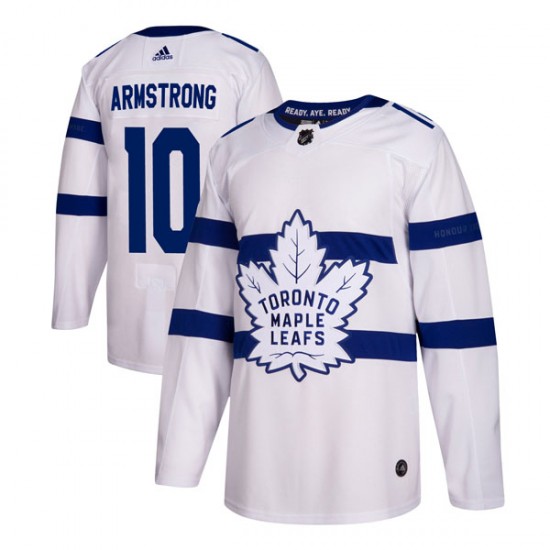 Adidas George Armstrong Toronto Maple Leafs Men's Authentic 2018 Stadium Series Jersey - White
