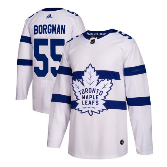 Adidas Andreas Borgman Toronto Maple Leafs Men's Authentic 2018 Stadium Series Jersey - White