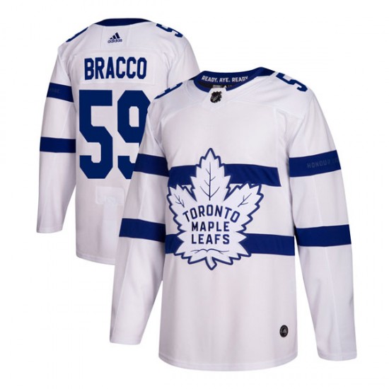 Adidas Jeremy Bracco Toronto Maple Leafs Men's Authentic 2018 Stadium Series Jersey - White