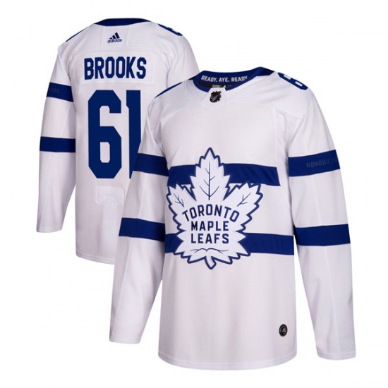 Adidas Adam Brooks Toronto Maple Leafs Men's Authentic 2018 Stadium Series Jersey - White