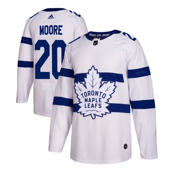Adidas Dominic Moore Toronto Maple Leafs Men's Authentic 2018 Stadium Series Jersey - White