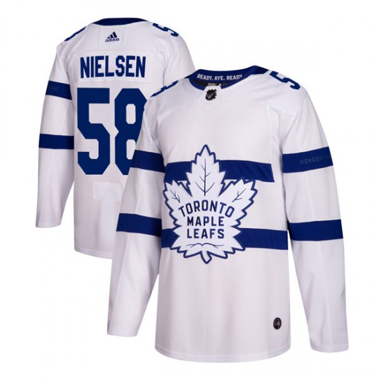 Adidas Andrew Nielsen Toronto Maple Leafs Men's Authentic 2018 Stadium Series Jersey - White