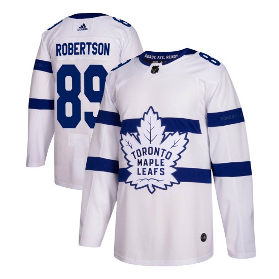 Adidas Nicholas Robertson Toronto Maple Leafs Men's Authentic 2018 Stadium Series Jersey - White