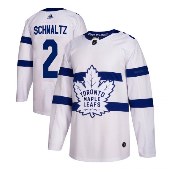 Adidas Jordan Schmaltz Toronto Maple Leafs Men's Authentic 2018 Stadium Series Jersey - White