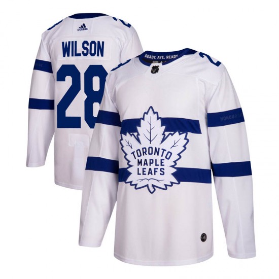 Adidas Garrett Wilson Toronto Maple Leafs Men's Authentic 2018 Stadium Series Jersey - White