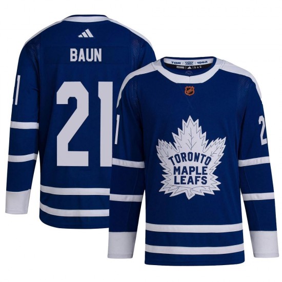 Adidas Bobby Baun Toronto Maple Leafs Men's Authentic Reverse Retro 2.0 Jersey - Royal