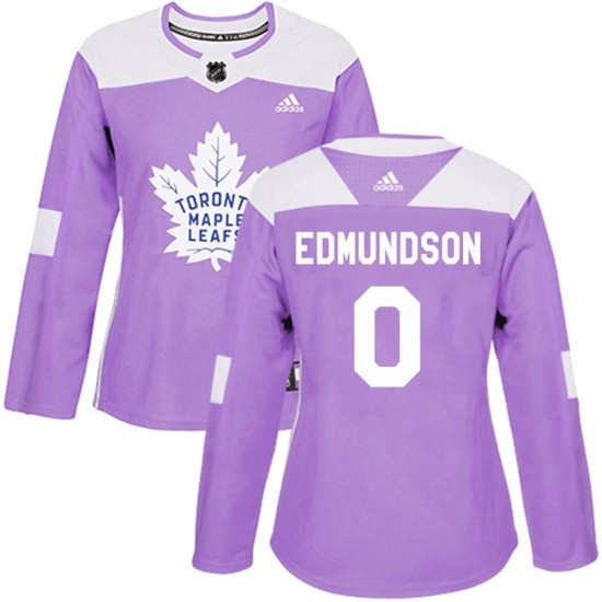 Adidas Joel Edmundson Toronto Maple Leafs Women's Authentic Fights Cancer Practice Jersey - Purple