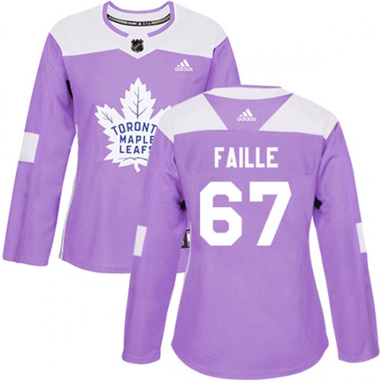Adidas Eric Faille Toronto Maple Leafs Women's Authentic Fights Cancer Practice Jersey - Purple