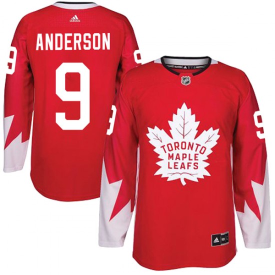 Adidas Glenn Anderson Toronto Maple Leafs Youth Authentic Alternate Jersey - Red