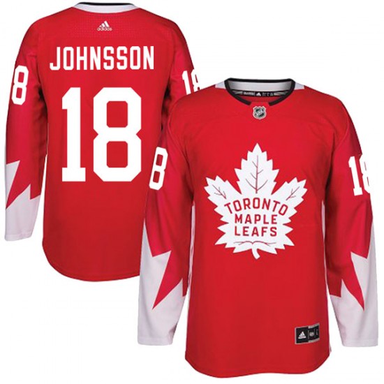 Adidas Andreas Johnsson Toronto Maple Leafs Youth Authentic Alternate Jersey - Red