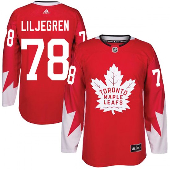 Adidas Timothy Liljegren Toronto Maple Leafs Youth Authentic Alternate Jersey - Red
