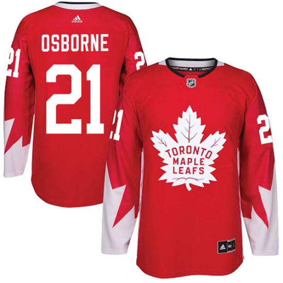 Adidas Mark Osborne Toronto Maple Leafs Youth Authentic Alternate Jersey - Red