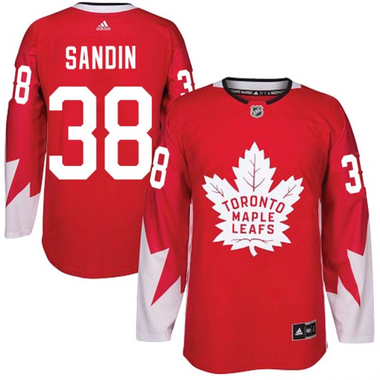 Adidas Rasmus Sandin Toronto Maple Leafs Youth Authentic Alternate Jersey - Red