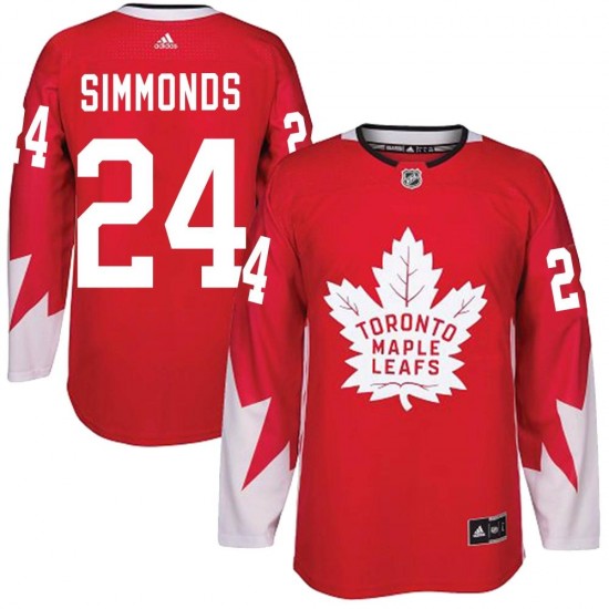 Adidas Wayne Simmonds Toronto Maple Leafs Youth Authentic Alternate Jersey - Red