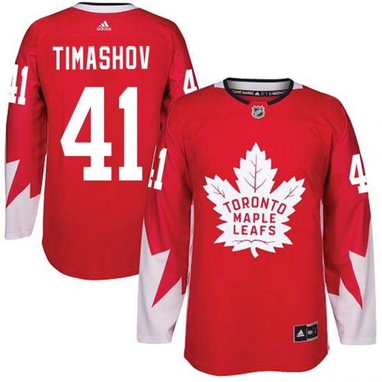 Adidas Dmytro Timashov Toronto Maple Leafs Youth Authentic Alternate Jersey - Red