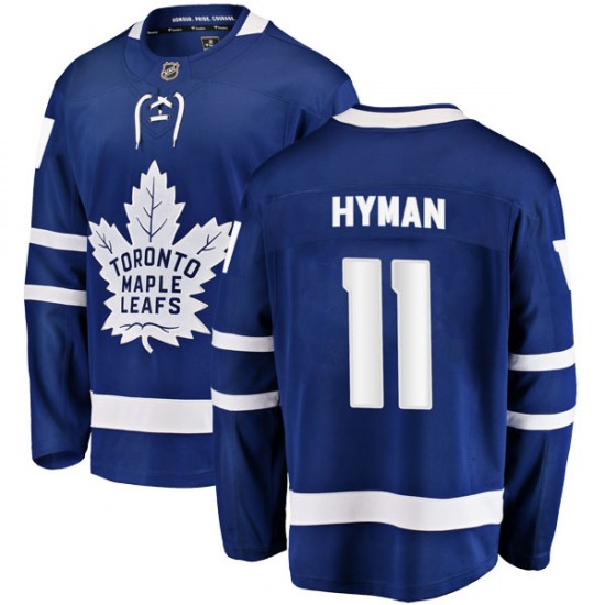 Fanatics Branded Zach Hyman Toronto Maple Leafs Youth Breakaway Home Jersey - Blue