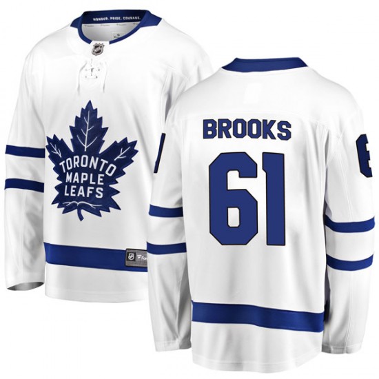 Fanatics Branded Adam Brooks Toronto Maple Leafs Men's Breakaway Away Jersey - White