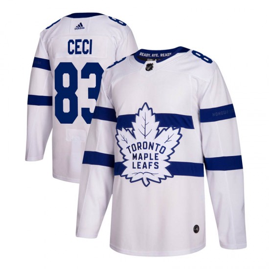 Adidas Cody Ceci Toronto Maple Leafs Youth Authentic 2018 Stadium Series Jersey - White