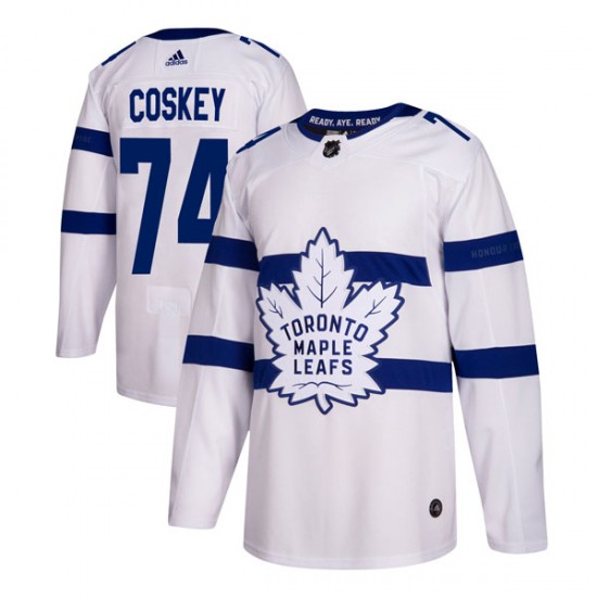 Adidas Cole Coskey Toronto Maple Leafs Youth Authentic 2018 Stadium Series Jersey - White