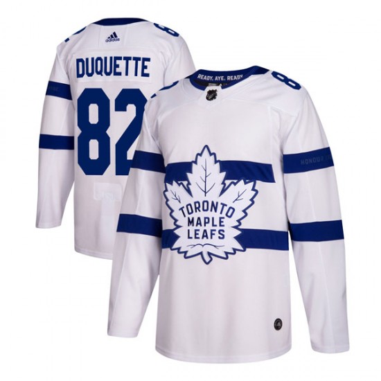 Adidas Marc-Olivier Duquette Toronto Maple Leafs Youth Authentic 2018 Stadium Series Jersey - White