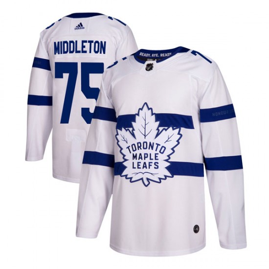 Adidas Keaton Middleton Toronto Maple Leafs Youth Authentic 2018 Stadium Series Jersey - White