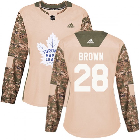 Adidas Connor Brown Toronto Maple Leafs Women's Authentic Camo Veterans Day Practice Jersey - Brown