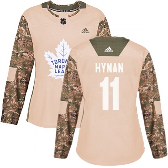 Adidas Zach Hyman Toronto Maple Leafs Women's Authentic Veterans Day Practice Jersey - Camo