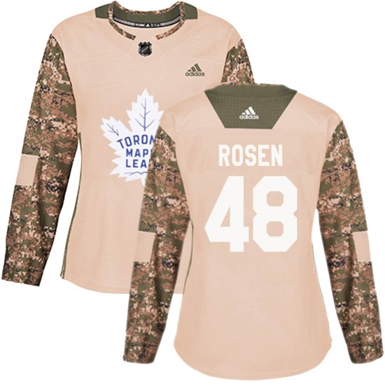 Adidas Calle Rosen Toronto Maple Leafs Women's Authentic Veterans Day Practice Jersey - Camo