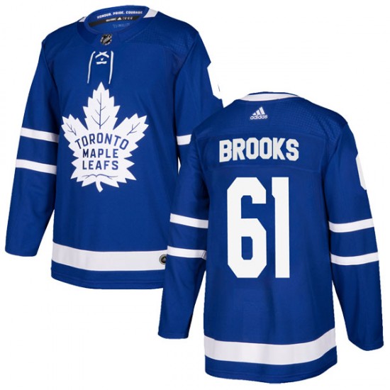 Adidas Adam Brooks Toronto Maple Leafs Youth Authentic Home Jersey - Blue