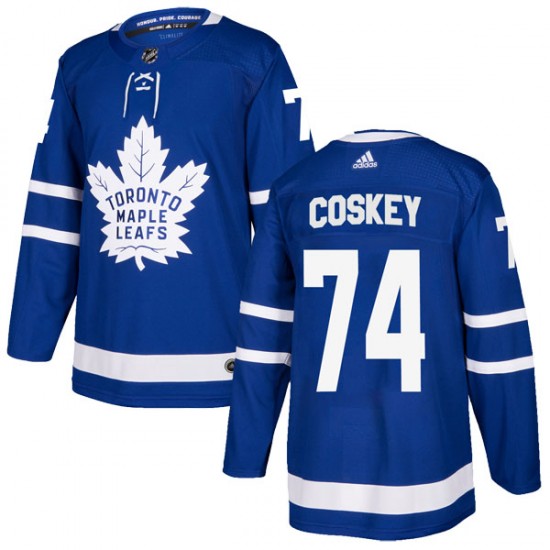Adidas Cole Coskey Toronto Maple Leafs Youth Authentic Home Jersey - Blue