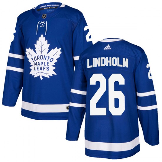 Adidas Par Lindholm Toronto Maple Leafs Youth Authentic Home Jersey - Blue
