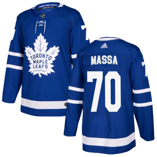 Adidas Ryan Massa Toronto Maple Leafs Youth Authentic Home Jersey - Blue