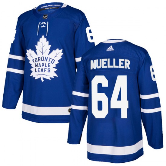 Adidas Chris Mueller Toronto Maple Leafs Youth Authentic Home Jersey - Blue