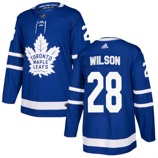 Adidas Garrett Wilson Toronto Maple Leafs Youth Authentic Home Jersey - Blue