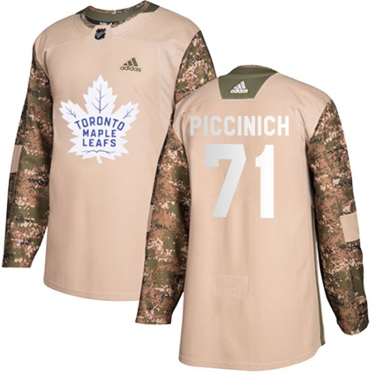 Adidas J.J. Piccinich Toronto Maple Leafs Men's Authentic Veterans Day Practice Jersey - Camo