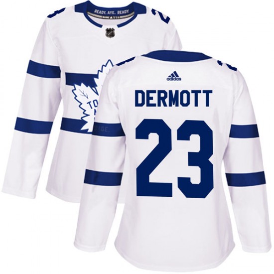 Adidas Travis Dermott Toronto Maple Leafs Women's Authentic 2018 Stadium Series Jersey - White
