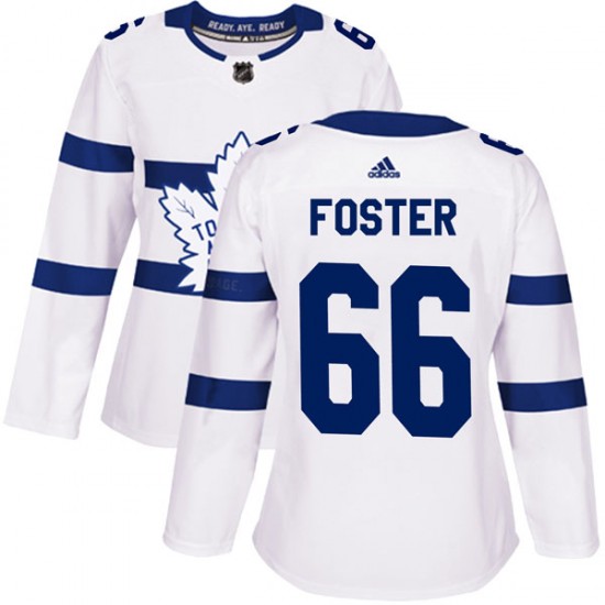 Adidas T.J. Foster Toronto Maple Leafs Women's Authentic 2018 Stadium Series Jersey - White