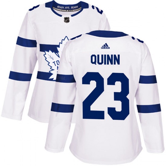 Adidas Pat Quinn Toronto Maple Leafs Women's Authentic 2018 Stadium Series Jersey - White