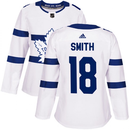 Adidas Ben Smith Toronto Maple Leafs Women's Authentic 2018 Stadium Series Jersey - White