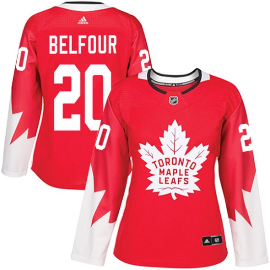 Adidas Ed Belfour Toronto Maple Leafs Women's Authentic Alternate Jersey - Red