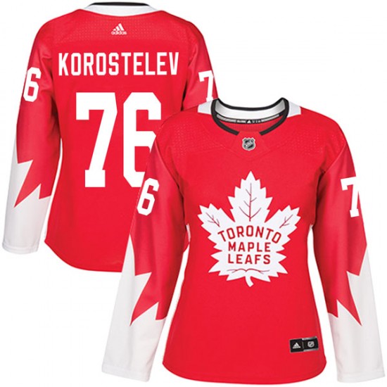 Adidas Nikita Korostelev Toronto Maple Leafs Women's Authentic Alternate Jersey - Red