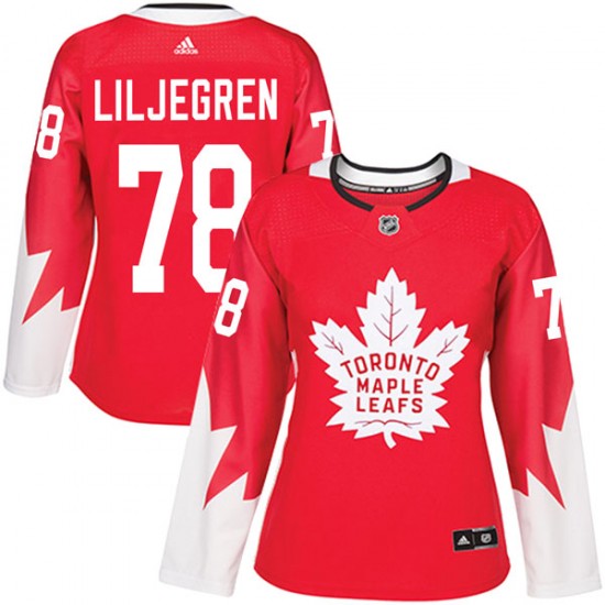 Adidas Timothy Liljegren Toronto Maple Leafs Women's Authentic Alternate Jersey - Red
