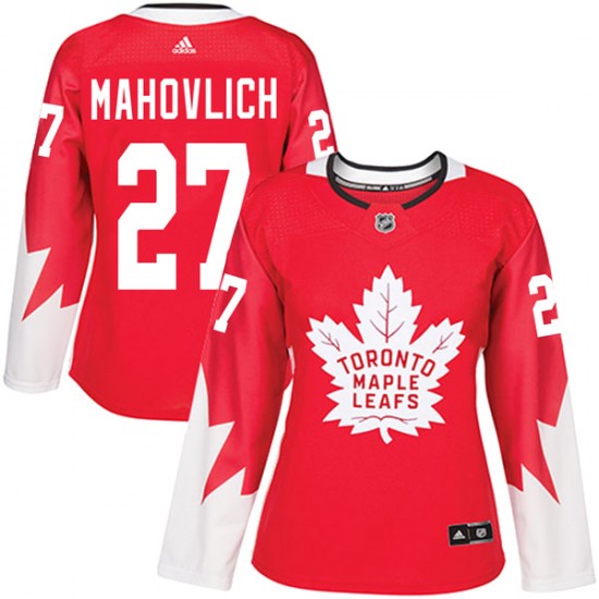 Adidas Frank Mahovlich Toronto Maple Leafs Women's Authentic Alternate Jersey - Red