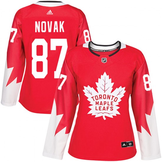 Adidas Max Novak Toronto Maple Leafs Women's Authentic Alternate Jersey - Red