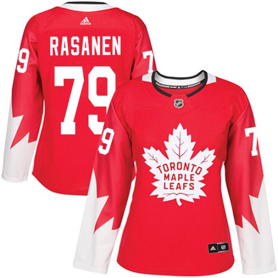 Adidas Eemeli Rasanen Toronto Maple Leafs Women's Authentic Alternate Jersey - Red